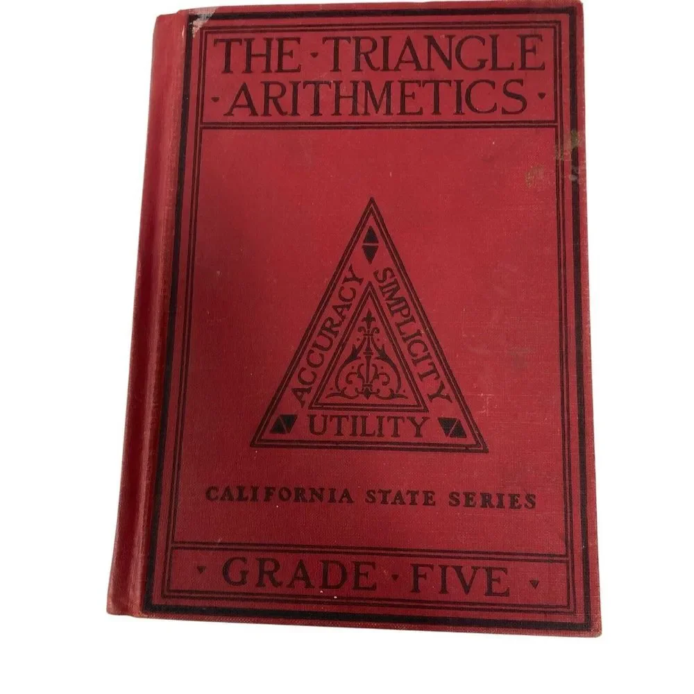 3  Children's Math Books The Triangle Arithmetics Grade‎ 5 & 6 & 8 Math CA State